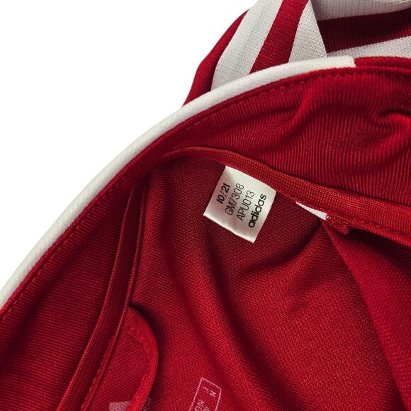 Mens Adidas Track Suit Size Small Red Prime Green White Stripe Athletic Jacket - Picture 10 of 10